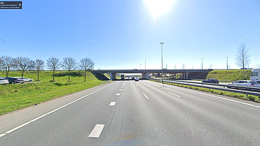 Google Maps photo of the new concrete bridge over the A2, one of the most important components of the entire project.