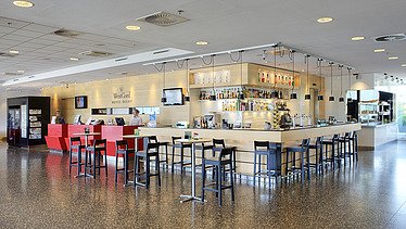 Foto van de binnenkant van het hotel dat in opdracht van IKEA werd gebouwd.