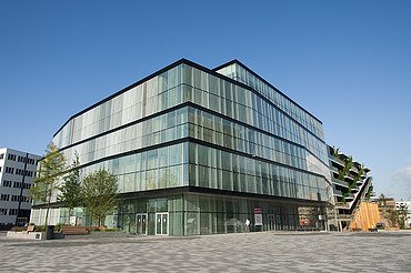 A photo of the theatre complex with multi-storey car parks in Nieuwegein