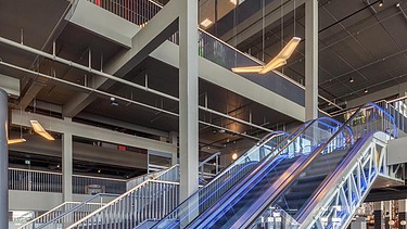 Photo of the interior of the new Kinepolis cinema complex in Utrecht