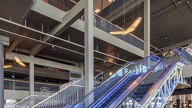 Photo of the interior of the new Kinepolis cinema complex in Utrecht