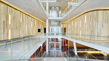 A photo of the interior of the theatre complex in Nieuwegein