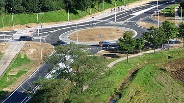 Foto van de turborotonde aan de Euregioweg in Zaltbommel.
