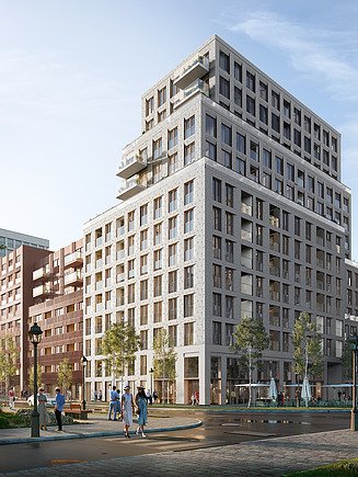 Render van appartementen in project &Amsterdam