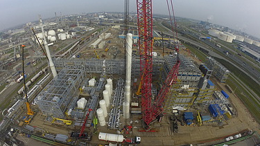 Photo of the foundations and civil engineering works for Hyco 5, which will be responsible for the capture and collection of CO2.