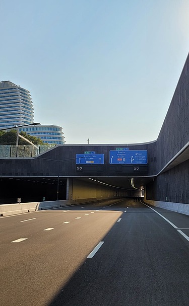 A photo of the refurbished southern ring road in Groningen