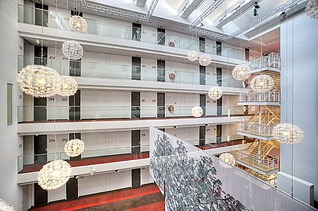 A photo of the interior of the hotel commissioned by IKEA.