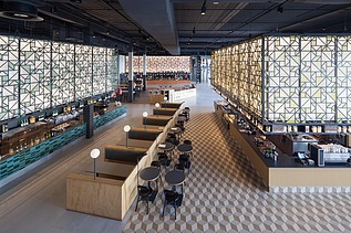 Photo of the interior of the new Kinepolis cinema complex in Utrecht
