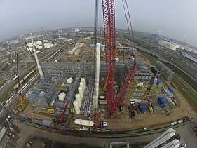 Photo of the foundations and civil engineering works for Hyco 5, which will be responsible for the capture and collection of CO2.