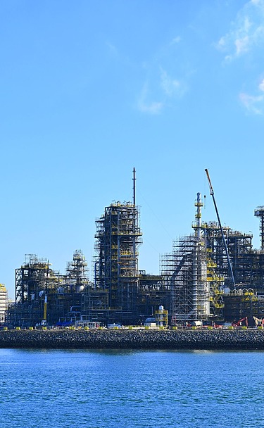 Photo of the Neste Oil refinery for the production of biodiesel in Rotterdam