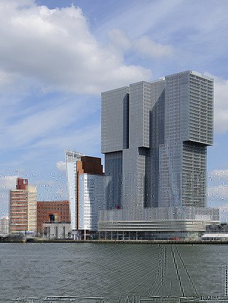 Foto van het grootschalige multifunctionele project De Rotterdam in Rotterdam.
