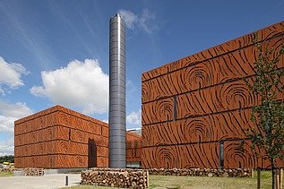 Een foto van de buitenkant van de Hulpwarmtecentrale in Purmerend