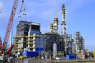Photo of the foundations and civil engineering works for Hyco 5, which will be responsible for the capture and collection of CO2.