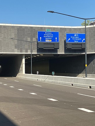 A photo of the refurbished southern ring road in Groningen
