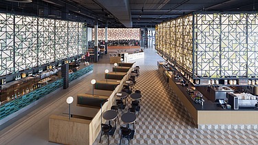 Photo of the interior of the new Kinepolis cinema complex in Utrecht