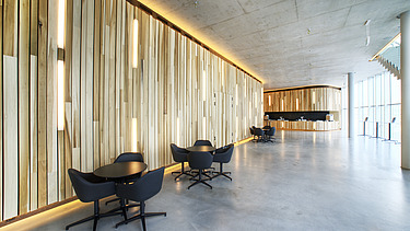 A photo of the interior of the theatre complex in Nieuwegein