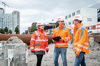 Photo of the ZÜBLIN Nederland construction team on site