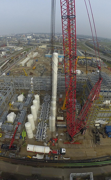 Photo of the foundations and civil engineering works for Hyco 5, which will be responsible for the capture and collection of CO2.