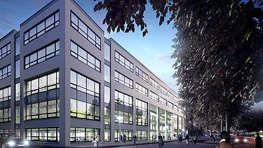Render van The Cloud in Amsterdam.