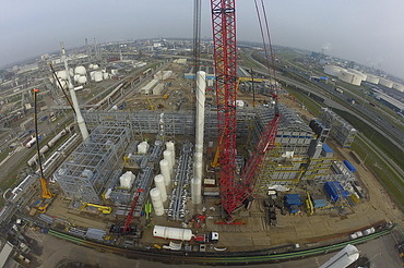Photo of the foundations and civil engineering works for Hyco 5, which will be responsible for the capture and collection of CO2.
